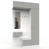 Набор мебели для прихожей "Марсель-205" МР 01-205 В2490 Ш1500 Г420 (ЛДСП Шиншилла серая) Набор мебели для прихожей "Марсель-205" МР 01-205 В2490 Ш1500 Г420 (ЛДСП Шиншилла серая)